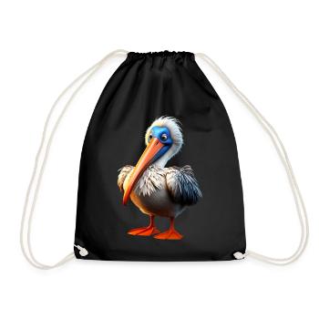 Pelican Waterfowl Pelican Gift Cute Pelicans - Drawstring Bag - black - Front