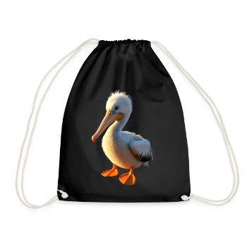 Pélican sauvagine Pélican cadeau pélicans mignons - Sac de sport léger - noir - Devant