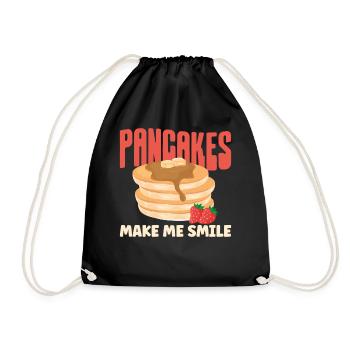 Pancake Lover Kids Pancakes Make - Drawstring Bag - black - Front