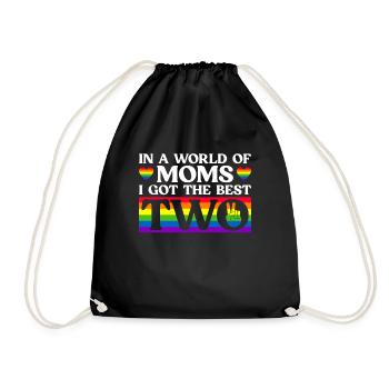 Gay Mom Lesbian Mothers Mothers Day - Drawstring Bag - black - Front