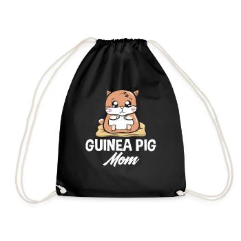 Meerschweinchen Mama - Turnbeutel - Schwarz - Vorne