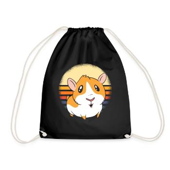 Cochon d’Inde rétro - Sac de sport léger - noir - Devant