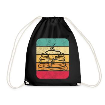 Pancake Lover Kids Retro Vintage - Turnbeutel - Schwarz - Vorne