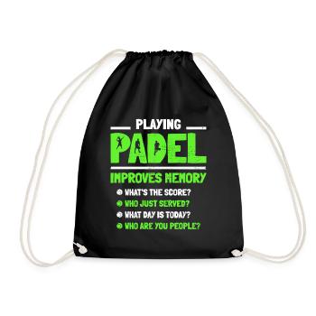 Jouer au padel aide à s’amuser dans la mémoire du padel - Sac de sport léger - noir - Devant