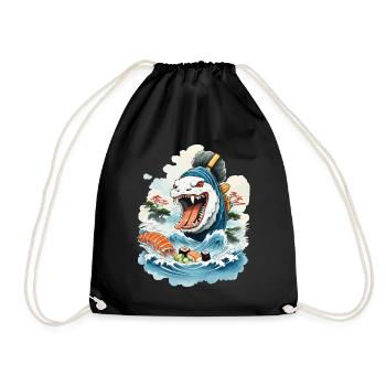 Sushi Rice Monster Japon Art Streetwear - Sac de sport léger - noir - Devant