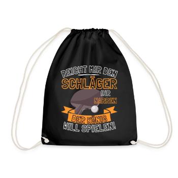 DICTON DE TENNIS DE TABLE DRÔLE - DONNEZ-MOI LE - Sac de sport léger - noir - Devant