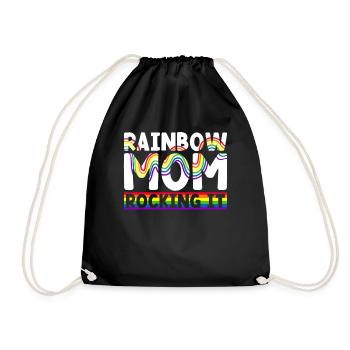 Gay Mom Lesbian Mothers Mothers Day - Drawstring Bag - black - Front