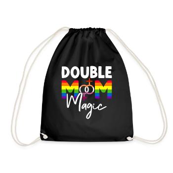 Gay Mom Lesbian Mothers Mothers Day - Drawstring Bag - black - Front