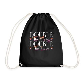 Gay Mom Lesbian Mothers Mothers Day - Drawstring Bag - black - Front