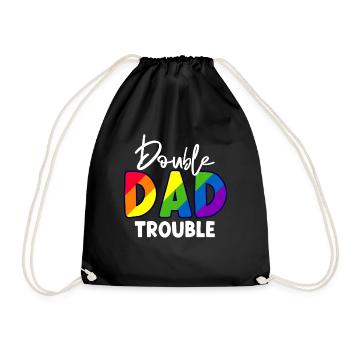 Schwuler Vater Ally Dad Vatertag - Turnbeutel - Schwarz - Vorne