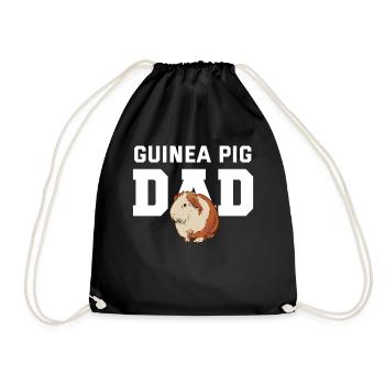 Meerschweinchen Papa - Turnbeutel - Schwarz - Vorne