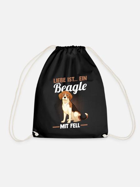 Hund Beagle - Turnbeutel - Schwarz