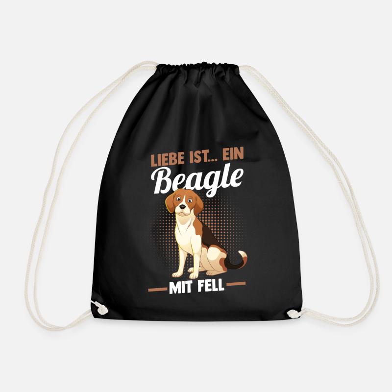 Hund Beagle - Turnbeutel - Schwarz