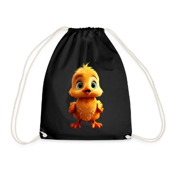 Canard mignon bébé canard poussin canetons canetons canards - Sac de sport léger - noir - Devant