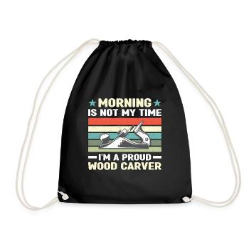 Le matin du sculpteur sur bois n’est pas mon heure, je suis charpentier - Sac de sport léger - noir - Devant