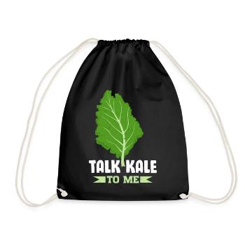 Kale Vegetarian Veganism - Drawstring Bag - black - Front
