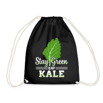 Kale Vegetarian Veganism - Drawstring Bag - black - Front