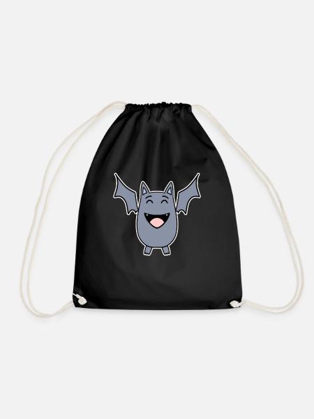 lachende Fledermaus - Turnbeutel - Schwarz