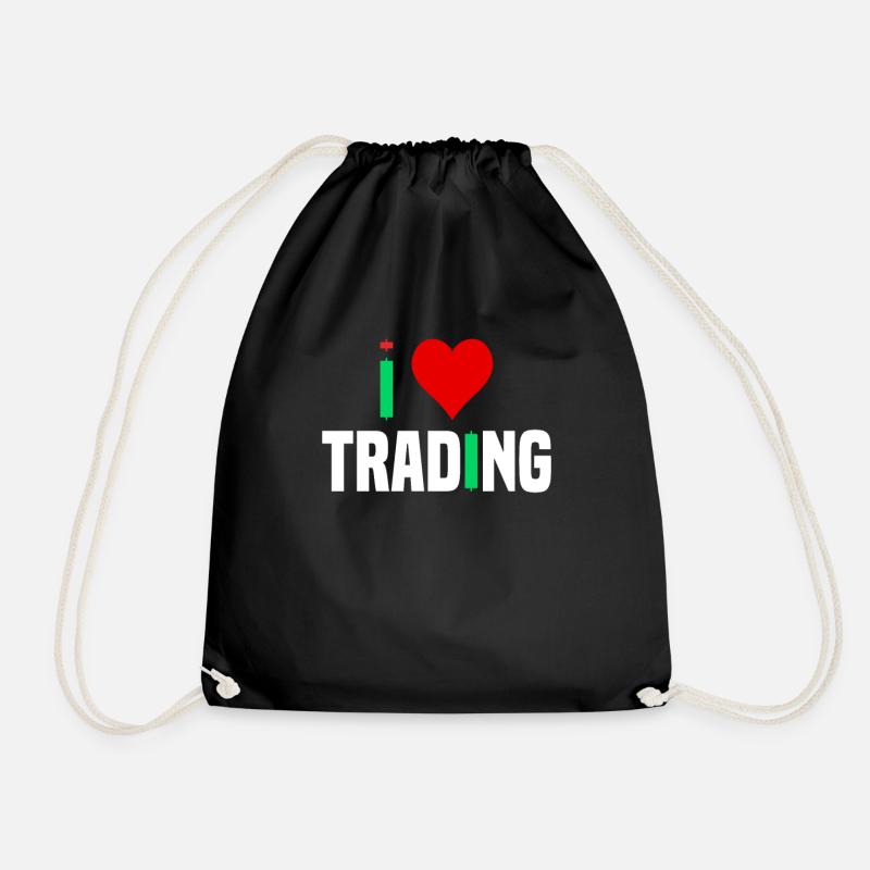 I love Trading Ich liebe Trading - Turnbeutel - Schwarz