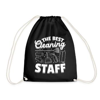 The Best Cleaning Staff - House Cleaner Housekeepe - Drawstring Bag - black - Front