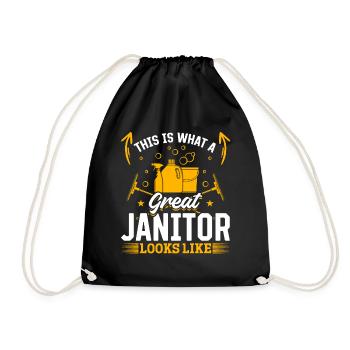 Voici à quoi ressemble un bon concierge - Nettoyage - Sac de sport léger - noir - Devant