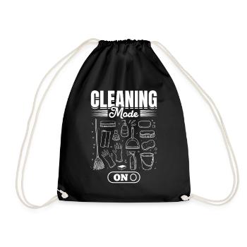 Femme de ménage Concierge - Mode de nettoyage activé - Sac de sport léger - noir - Devant