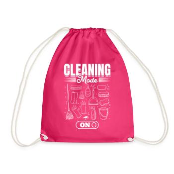 Femme de ménage Concierge - Mode de nettoyage activé - Sac de sport léger - fuchsia - Devant