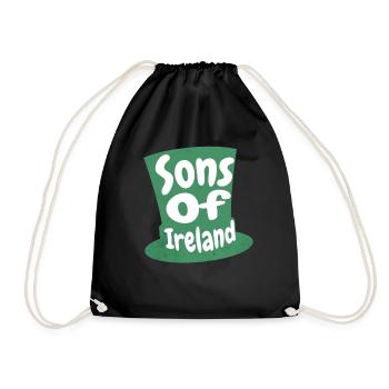 Sons Of Ireland: Embrace Celtic Charm & Tradition - Drawstring Bag - black - Front