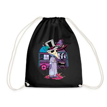 Sorcier Sorcellerie Sorcières Fantaisie Magie Corbeau Magique - Sac de sport léger - noir - Devant