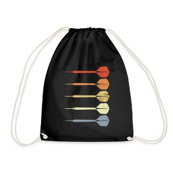 Vintage Dart Sketch - Drawstring Bag - black - Front