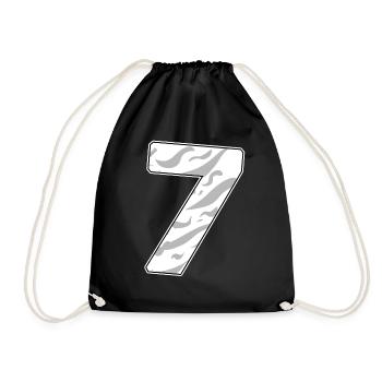 7 - Turnbeutel - Schwarz - Vorne