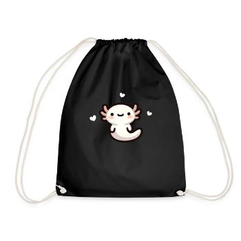 Kawaii Axolotl Motif Mignon - Sac de sport léger - noir - Devant