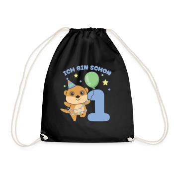 J’ai déjà 1 suricate d’anniversaire - Sac de sport léger - noir - Devant