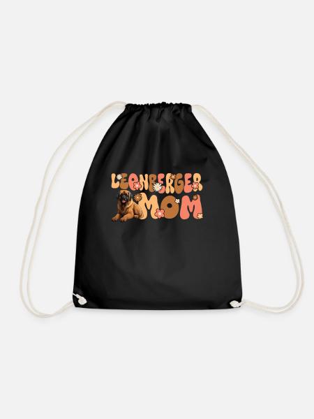 Leonberger Groovy Leonberger Mom - Turnbeutel - Schwarz