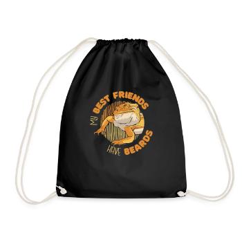 Mes meilleurs amis ont des barbes Pogona Lézard de compagnie - Sac de sport léger - noir - Devant