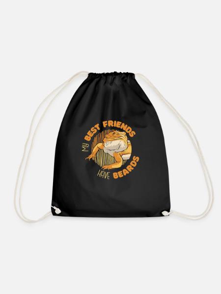 Mes meilleurs amis ont des barbes Pogona Lézard de compagnie - Sac de sport léger - noir