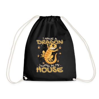 Avoir un dragon vivant dans ma maison Pogona Pet - Sac de sport léger - noir - Devant