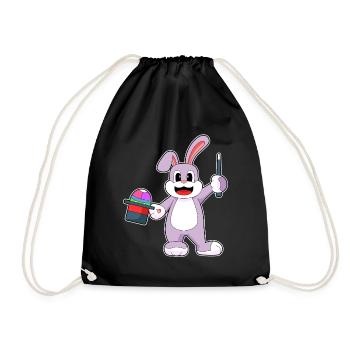 Bunny Easter Wizard - Drawstring Bag - black - Front