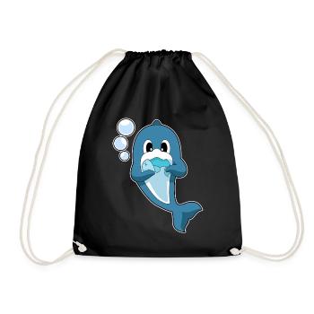 Dolphin Fish - Drawstring Bag - black - Front