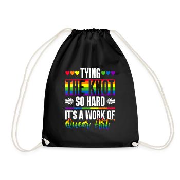 Gay Pride Wedding Gay Marriage - Drawstring Bag - black - Front