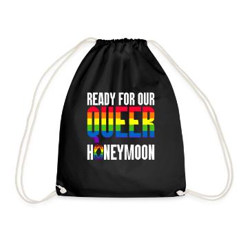Gay Pride Wedding Gay Marriage - Drawstring Bag - black - Front