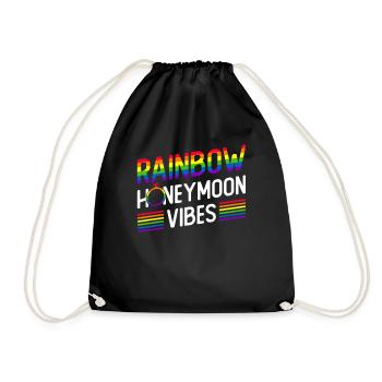 Gay Pride Wedding Gay Marriage - Drawstring Bag - black - Front