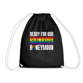 Gay Pride Wedding Gay Marriage - Drawstring Bag - black - Front