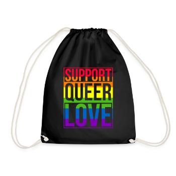 Gay Pride Wedding Gay Marriage - Drawstring Bag - black - Front