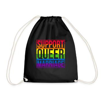 Gay Pride Wedding Gay Marriage - Drawstring Bag - black - Front