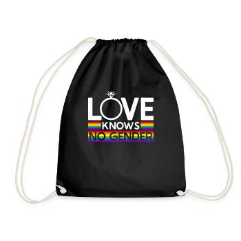 Gay Pride Wedding Gay Marriage - Drawstring Bag - black - Front