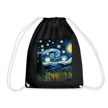 Gärtner-Sternenhemd Van Gogh inspiriert - Turnbeutel - Schwarz - Vorne