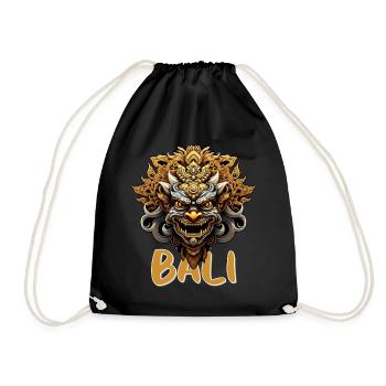 Demonic Bali Barong Mask Balinese Indondesian Cult - Turnbeutel - Schwarz - Vorne