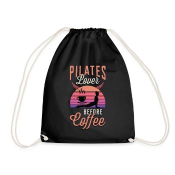 Amateur de Pilates Avant Pilates Coach Amateur de café - Sac de sport léger - noir - Devant