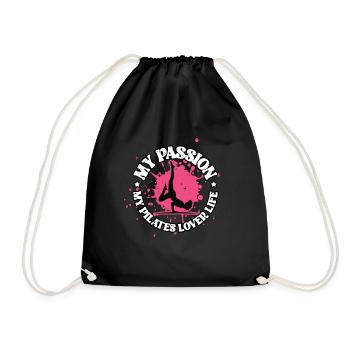 Pilates Lover My Passion My Pilates Meditation - Drawstring Bag - black - Front